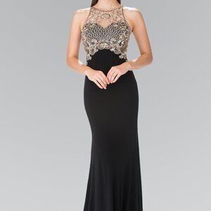 Halter Neck Sheath Shape Prom Dress GSGL1303